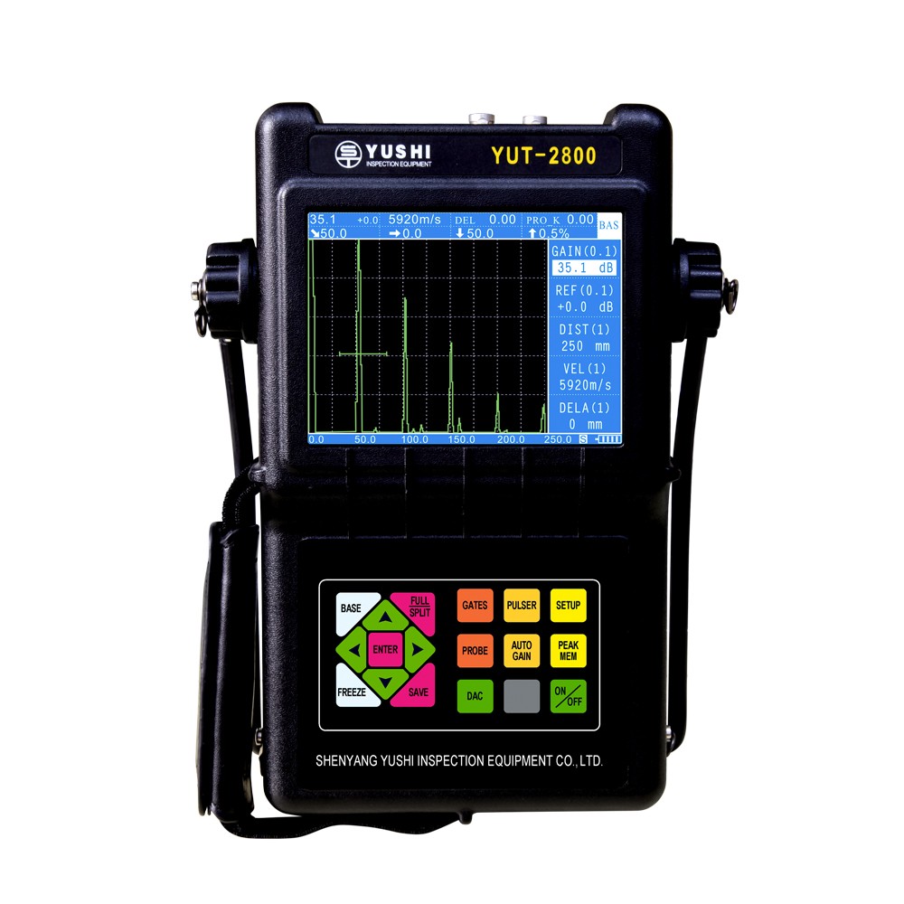 Data Logger Varies Probe/Transducer options available YUSHI YUT2600 Portable Digital Ultrasonic Flaw Detector w/ one straight beam probe and one angle beam probe 
