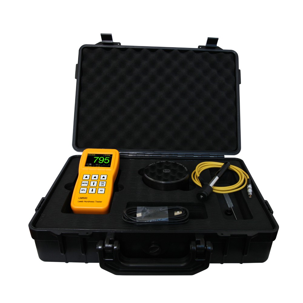 YUSHI LM500 Portable Leeb Hardness Tester with Standard D Type Impact Device and High Definition IPS Screen w/D Test Block 